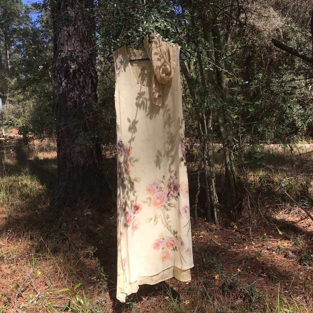 Lolette sleeveless dress with scarf